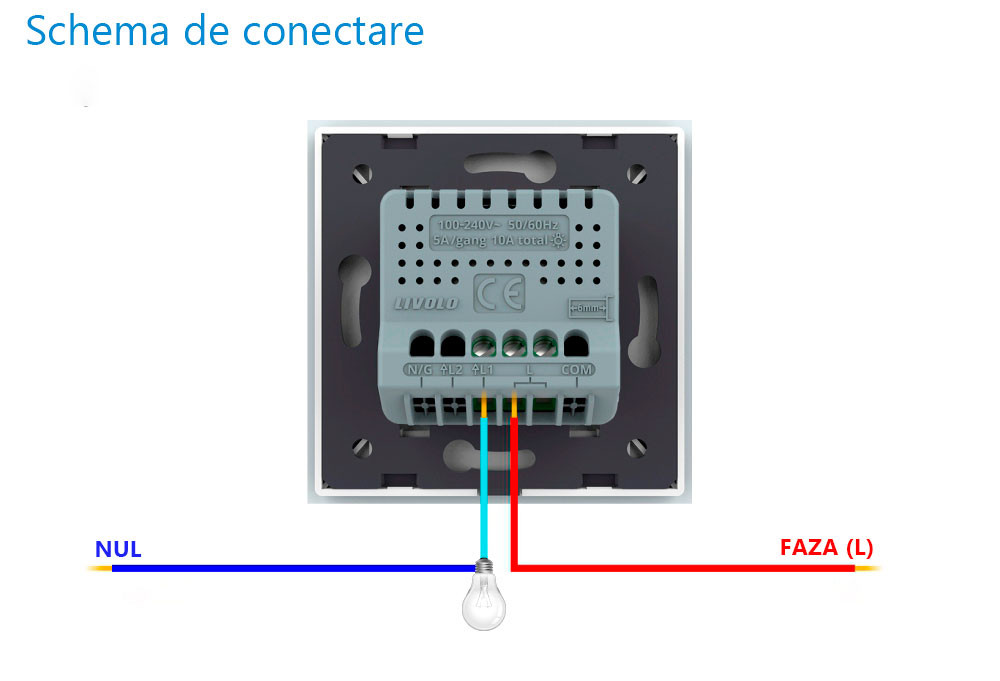 Modul Intrerupator Tactil Touch Simplu Seria C Model Nou